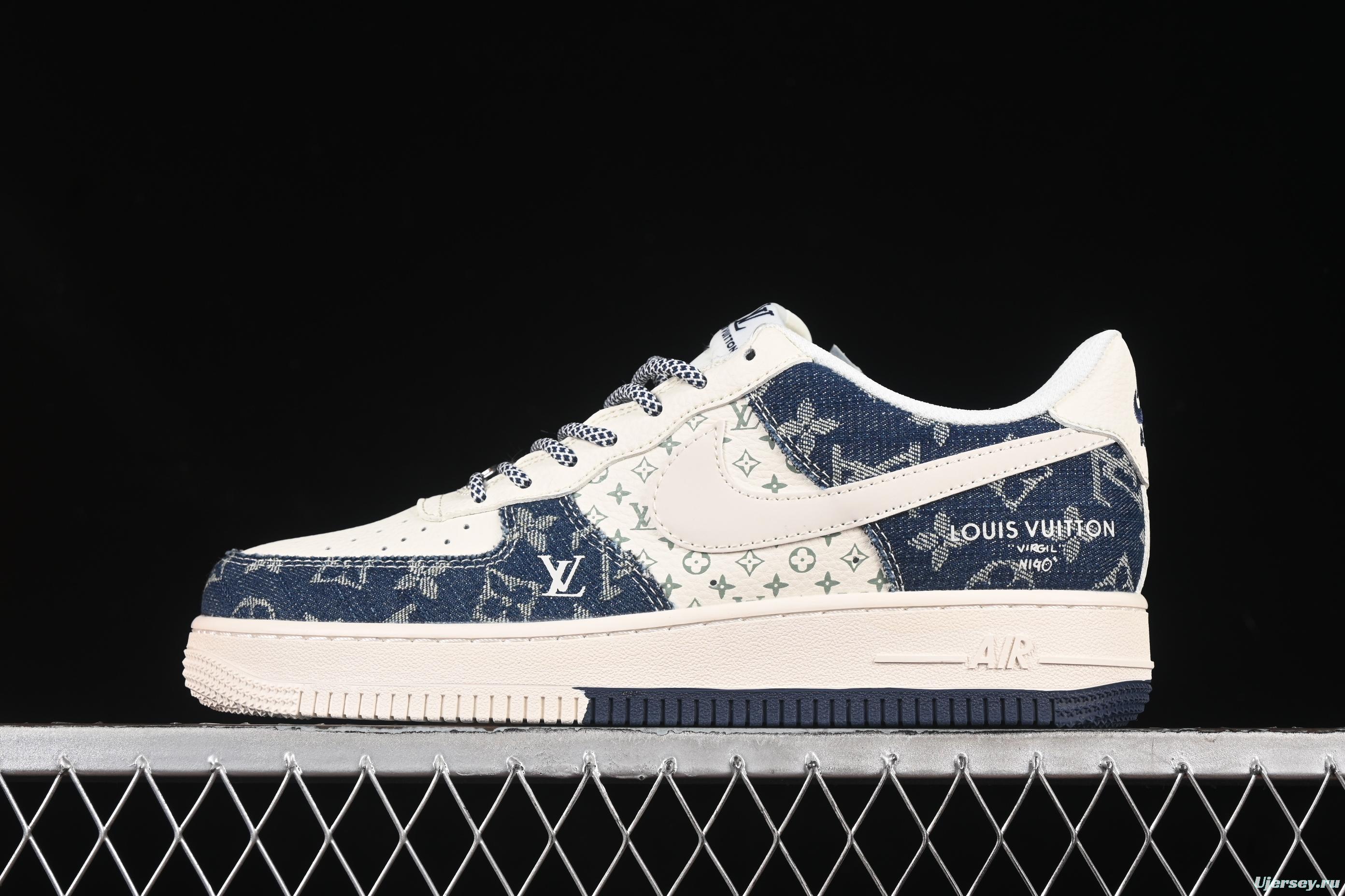 Nike Air Force 1 '07 Low LV Collaboration Dual-Tone Denim Casual Sneakers - YX5066-318