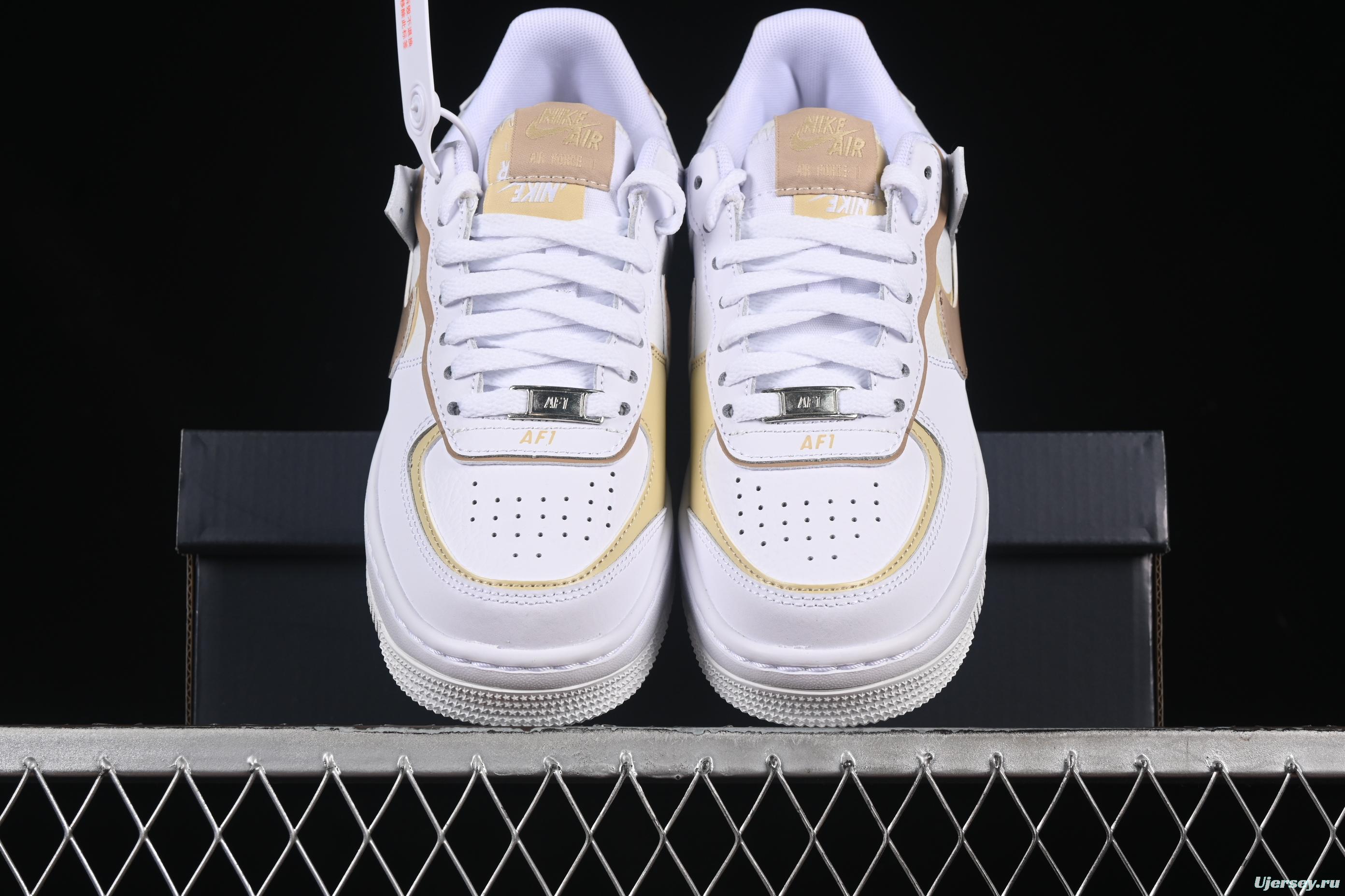 Nike Air Force 1 Shadow Low-Top Sneakers with Lightweight EVA Midsole and Anti-Slip RB Rubber Outsole - DZ1847-111