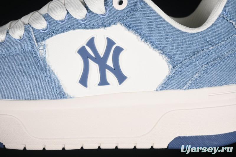 New York Yankees MLB Chunky Liner Lightweight Platform Sneakers with Hook and Loop Closure - 3ASXV015N50BLS