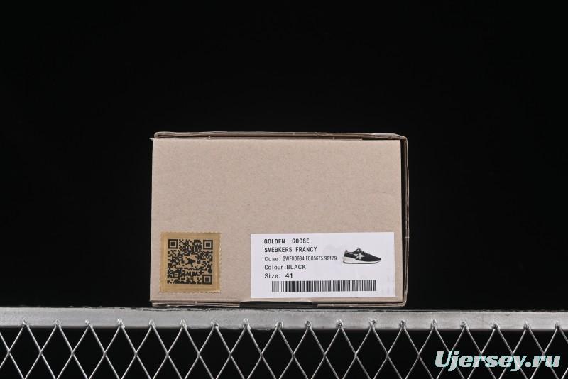 Golden Goose Marathon Comfortable Low-Top Lifestyle Sneakers in White Black - H8D4