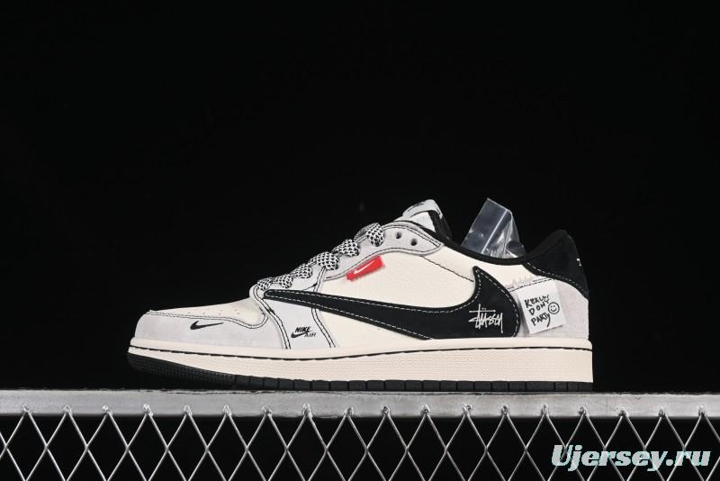 Nike Travis Scott x Fragment Design x Air Jordan 1 Low OG SP AJ1 Retro Sneakers - YX5066-301