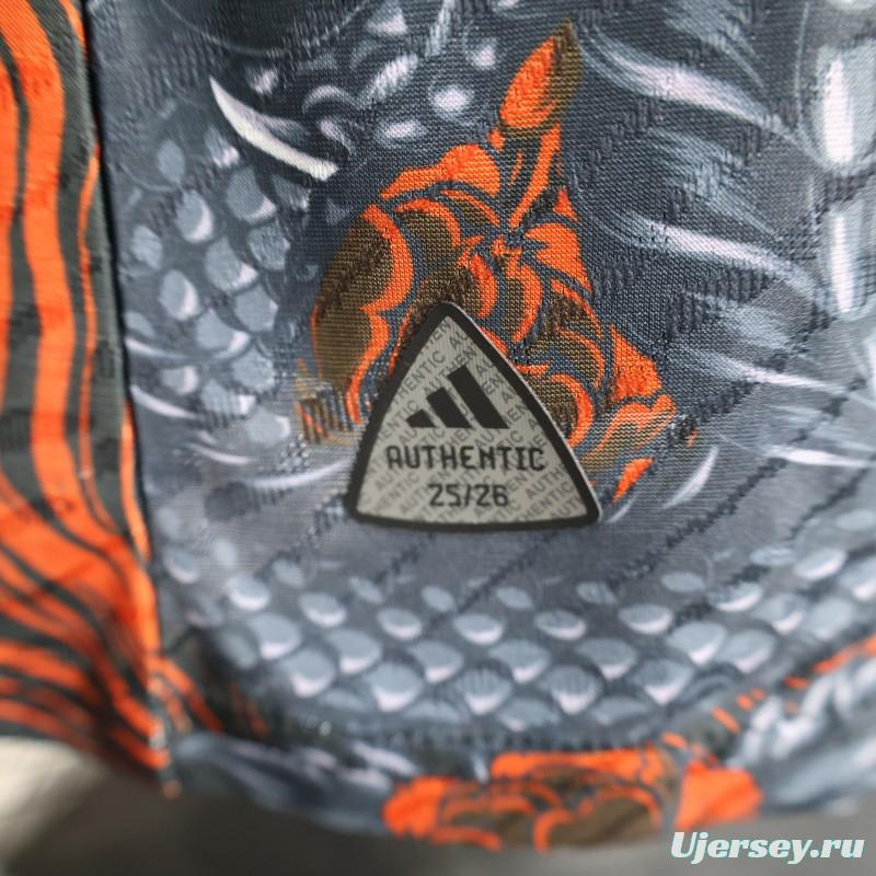 Player Version 25/26 Real Madrid Black with Dragon Design Jersey