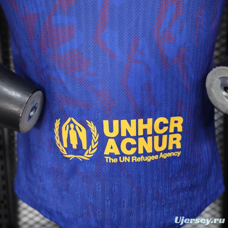 Player Version 25/26 Barcelona Blue with Red Pattern Jersey