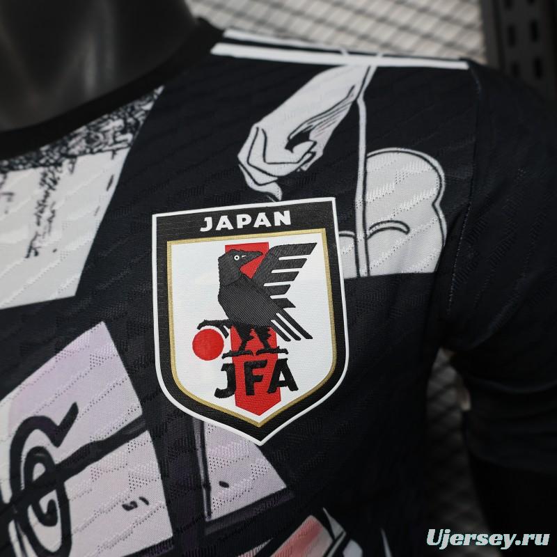 Player Version 2025 Japan Black with Anime Character Pattern Jersey