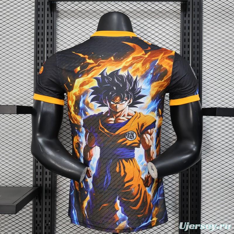 Player Version 2025 Japan Black with Anime Super Saiyan Design Jersey