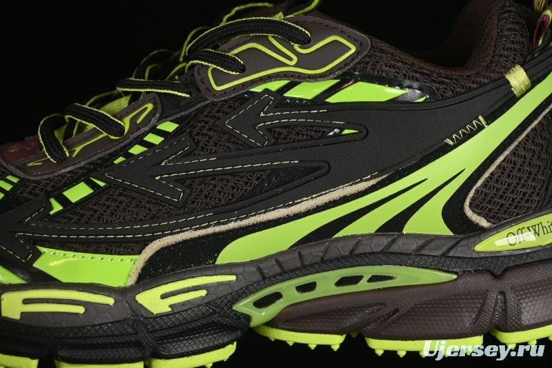 Off-White Be Right Low-Top Lifestyle Sneakers in Black Green - X.E5