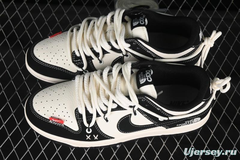 Nike SB Dunk Low The North Face Collaboration Strap Black White Black Swoosh Anniversary Custom Low-Top Skate Shoes - YX5066-287