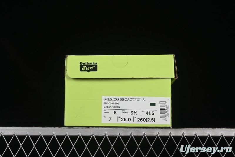 Onitsuka Tiger Mexico 66 Cactful-S Low-Top Leather Sneakers in Pastel Colorway - 1183C347-300