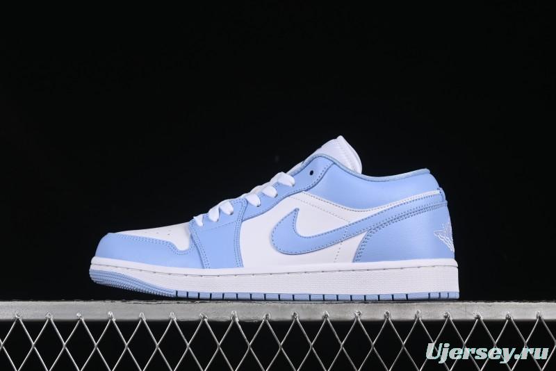 Nike Air Jordan 1 Low AJ1 White Blue Casual Sneakers - DC0774-142