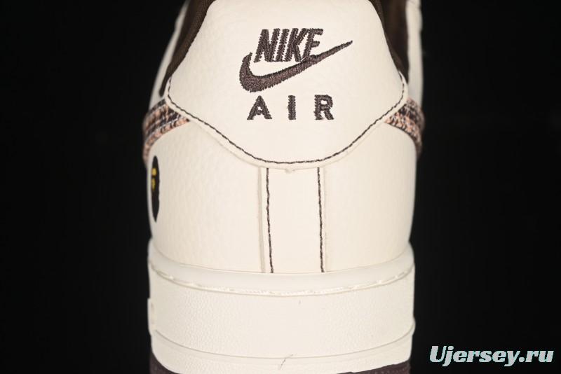 Nike Air Force 1 '07 Low Bape Collaboration Beige Camo Casual Sneakers - DF0188-052