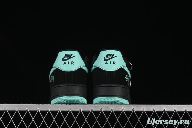 Nike Air Force 1 '07 Low Stussy Collaboration Tiffany Blue Casual Sneakers - DF0188-045