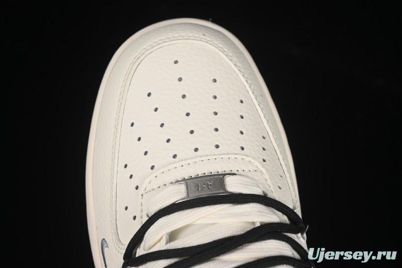 Nike Air Force 1 '07 Low Supreme Collaboration Dual-Tone Grey Black Drawstring Casual Sneakers - DM6868-069