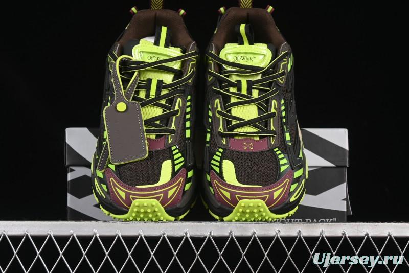 Off-White Be Right Low-Top Lifestyle Sneakers in Black Green - X.E5