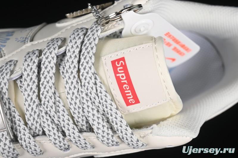 Nike Air Force 1'07 Low Supreme Co-branded Blue and White Casual Sneakers - XX3168-137