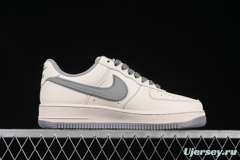 Nike Air Force 1 '07 Low The North Face x CDG Light Grey Swoosh Casual Sneakers - HH7518-052