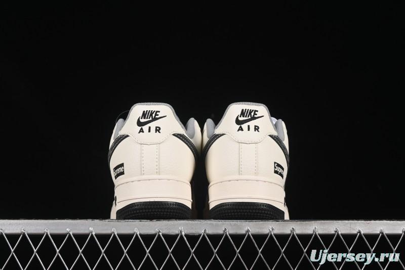 Nike Air Force 1 '07 Low Supreme Collaboration Beige Gray Building Blocks Casual Sneakers - XS1958-568