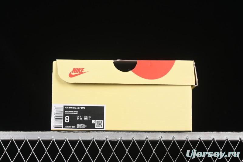 Nike Air Force 1 '07 Low Stussy Double Flame Casual Sneakers with Full-Length Air Cushion - XS1958-555