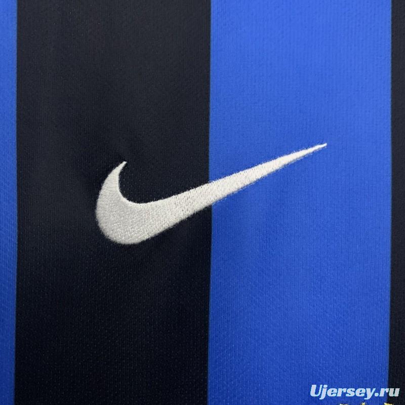 09/10 Retro Inter Milan Long Sleeves Champions League Edition Home Jersey