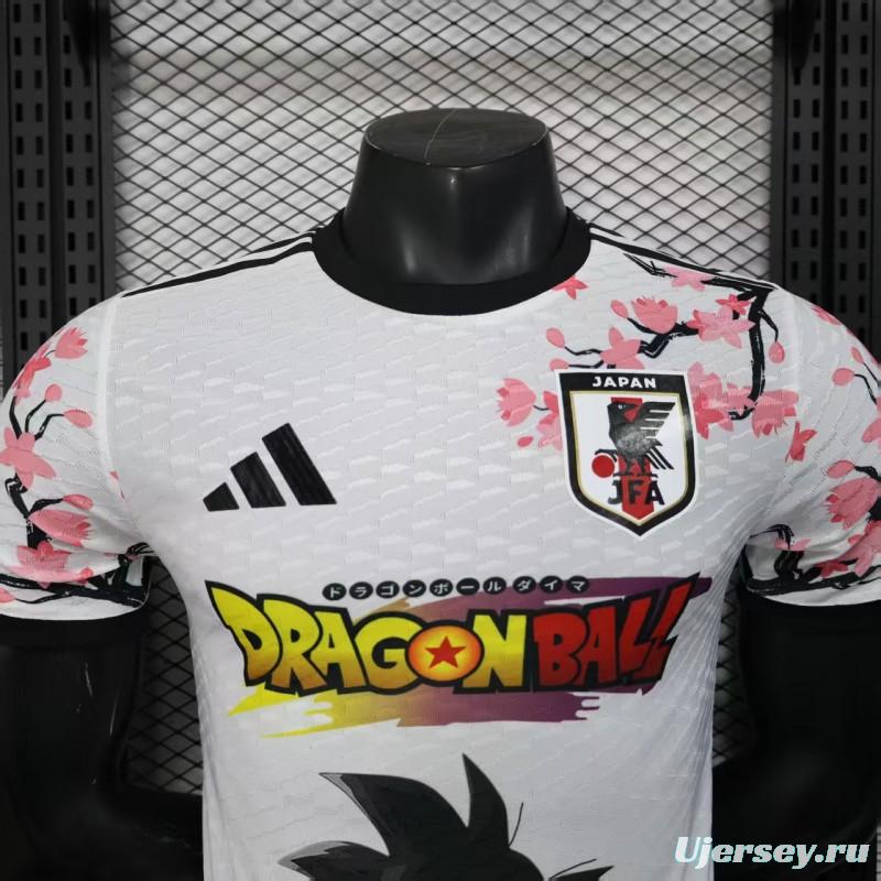 Player Version 2025 Japan White with Dragon Ball Character & Cherry Blossom Jersey