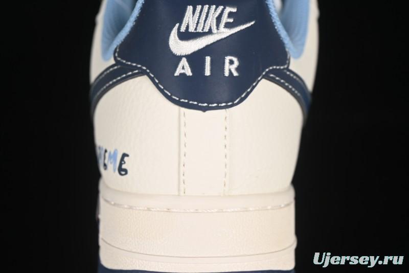 Nike Air Force 1 '07 Low Supreme Collaboration Dual-Tone Blue Label Casual Sneakers - XS1958-565