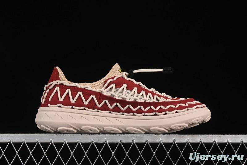 Keen Uneek Flat-M Woven Elastic Strap Outdoor Water Sports Sandals - 1014097 RED