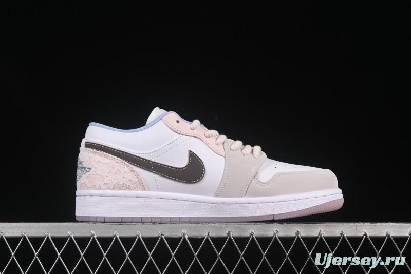 Nike Air Jordan 1 Low AJ1 Carving Pink Low-Top Casual Lifestyle Sneakers - IB8859-101