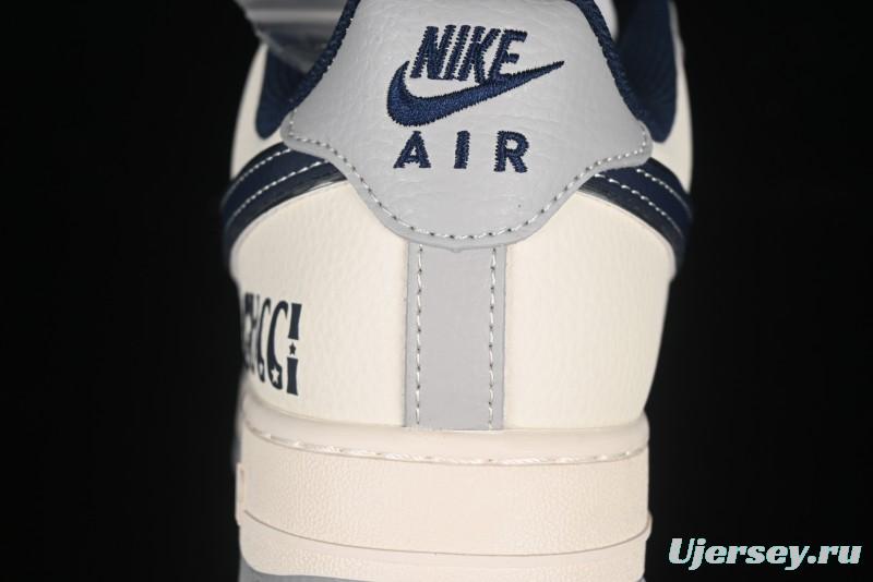 Nike Air Force 1 '07 Low Gucci Collaboration Grey Blue Swoosh Casual Sneakers - XS1958-543