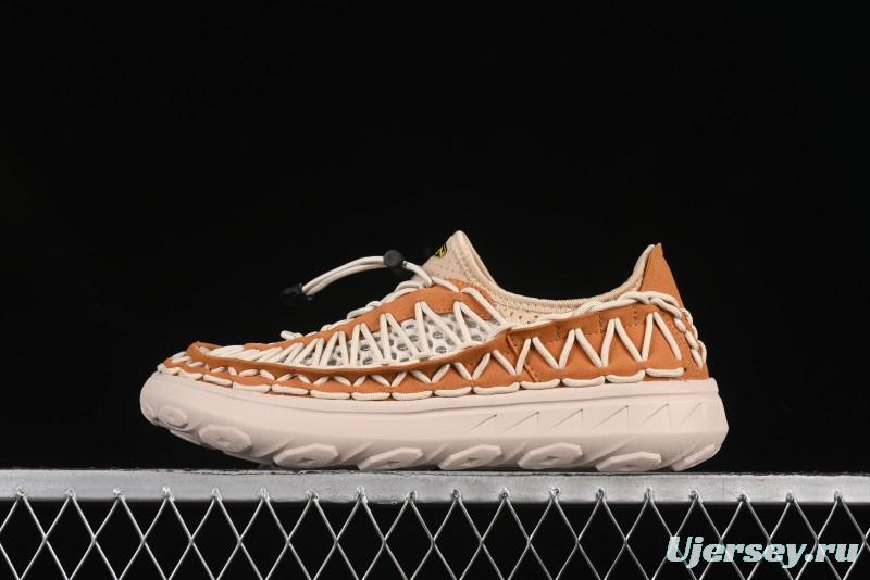 Keen Uneek Flat-M Woven Elastic Outdoor Sandals for Hiking and Water Activities - 1014097 Brown