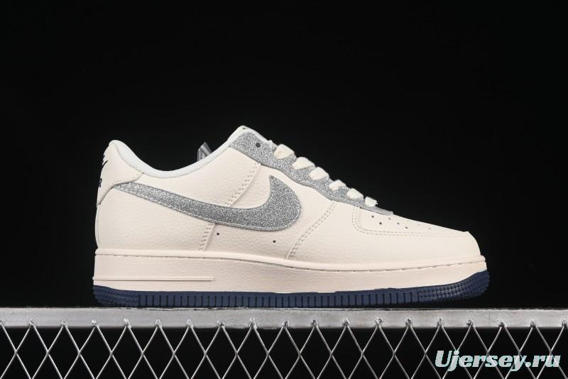Nike Air Force 1 '07 Low Gucci Collaboration Silver Swoosh Casual Sneakers - XS1958-546