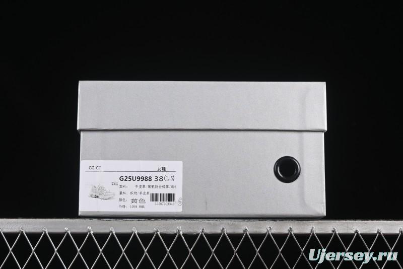 GG-CC Star Same Style Lace-up Hollow Out Dad Shoes with 5cm Height Increasing Sole - G25U9988