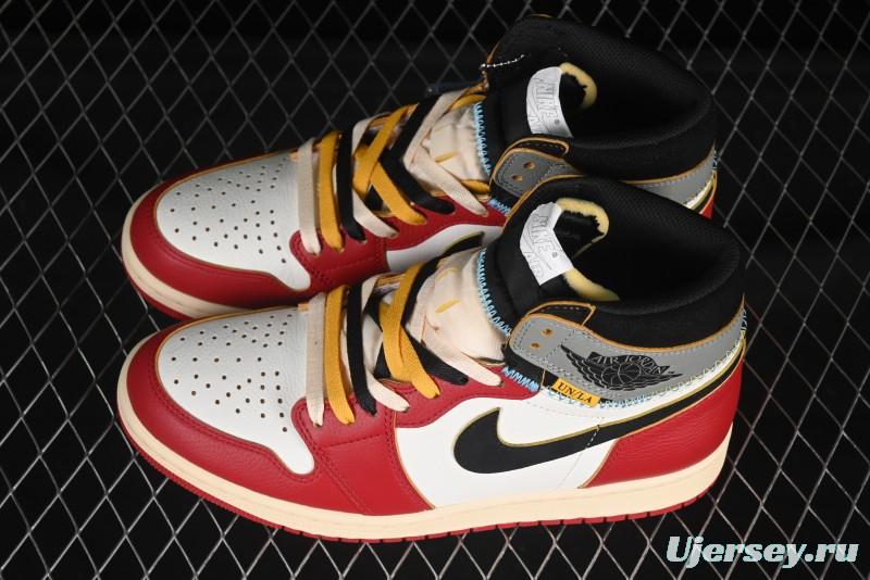 Nike Union x Air Jordan 1 Retro High Basketball Shoes Shadow Chicago - HV8563-600