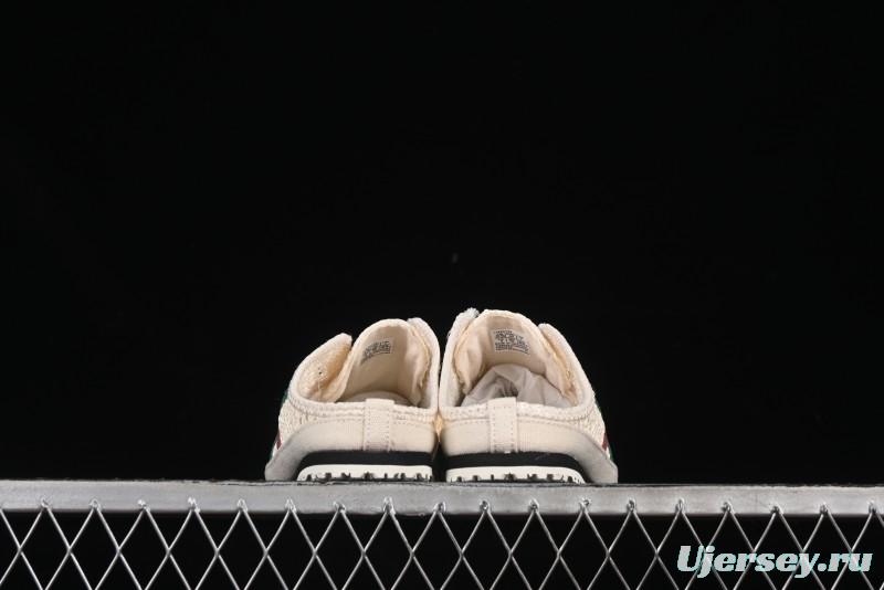 Onitsuka Tiger Mexico 66 Sabot Slip-On Sneakers with Breathable Mesh Upper - 1183C123-103