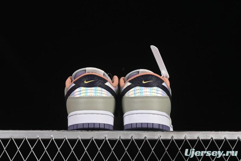 Nike Dunk Low Floral Swoosh Floral Theme Low-Top Casual Sneakers - HV5750-133