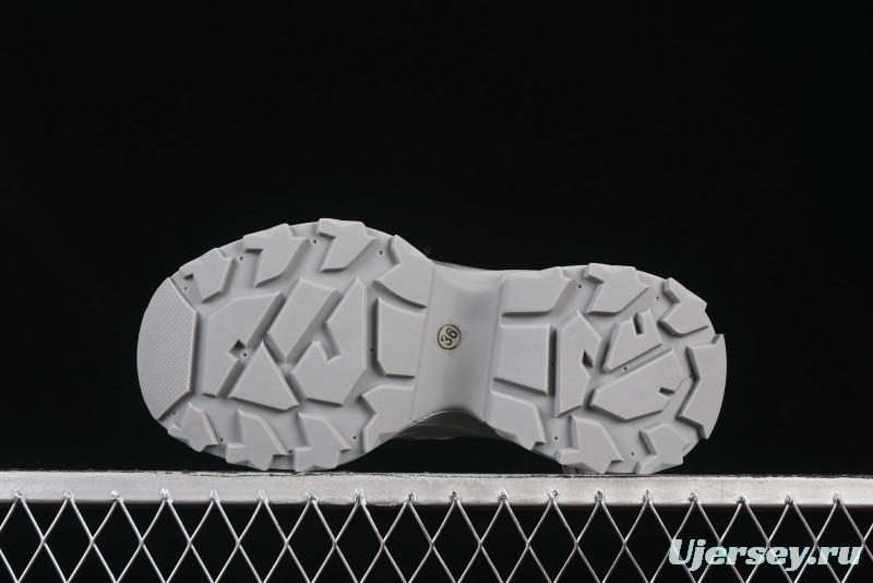 GG-CC 25ss New Platform Chunky Sneakers with 7CM Height Increase and Irregular Design - 668-2 Silver