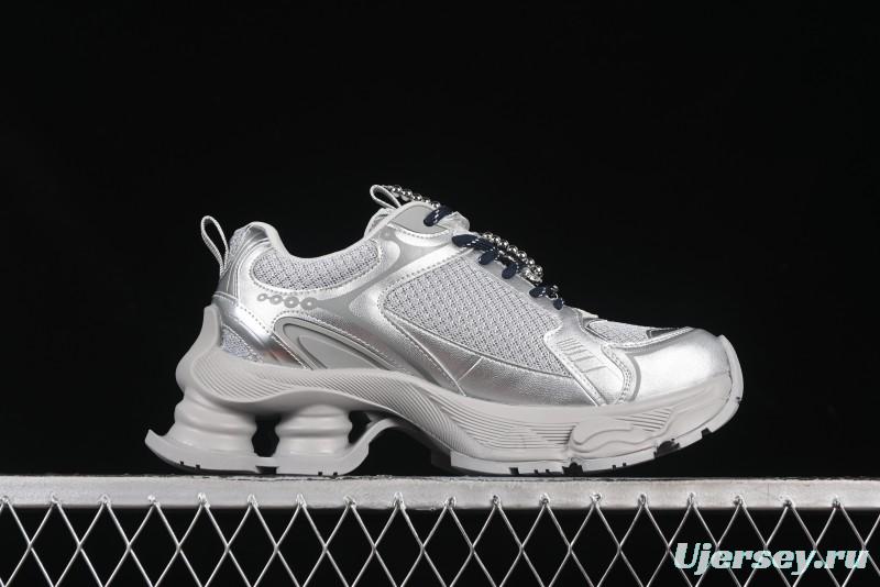 GG-CC Star Same Style Lace-up Hollow Out Dad Shoes with 5cm Height Increase - G25X269