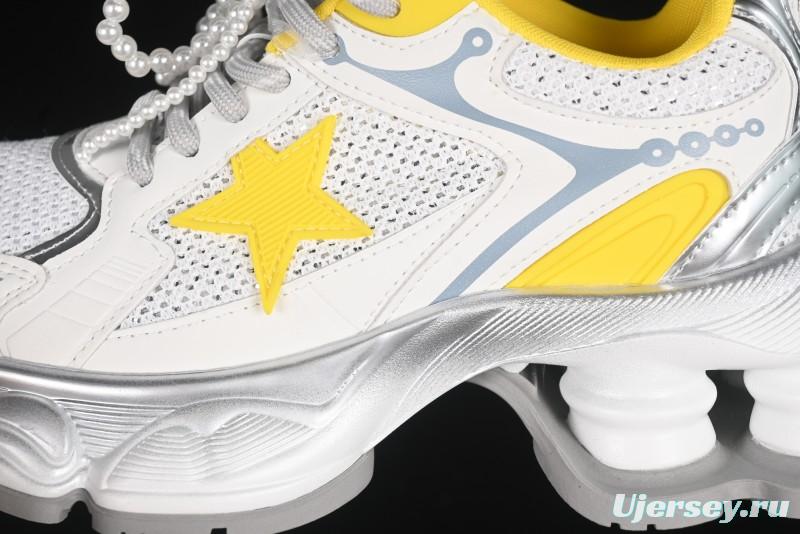 GG-CC Star-Designed Lace-Up Hollow-Out Chunky Sneakers with 5cm Height Boost - G25X269