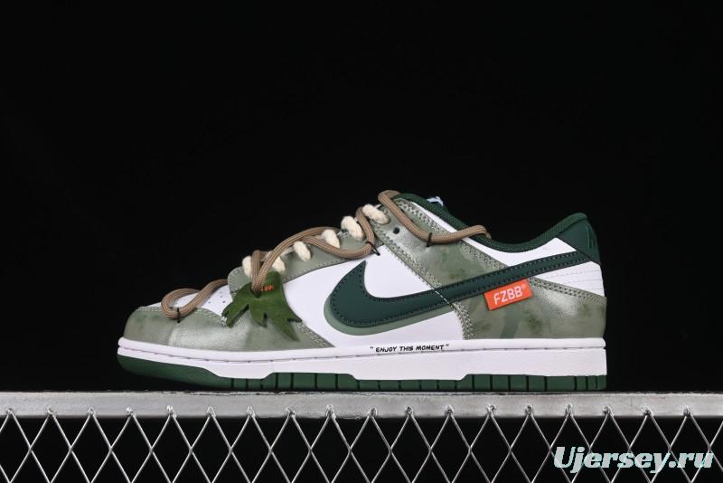 Nike Dunk Low Butterfly Bamboo Forest Green Low-Top Casual Sneakers - DD1391-101