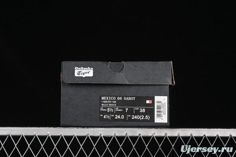 Onitsuka Tiger Mexico 66 Sabot Slip-On Sneakers with Breathable Mesh Upper - 1183A707-106