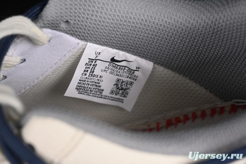 Nike Air Force 1 '07 Low Supreme Collaboration Two-Tone Blue Grey Lace-Up Casual Sneakers - DM6868-068