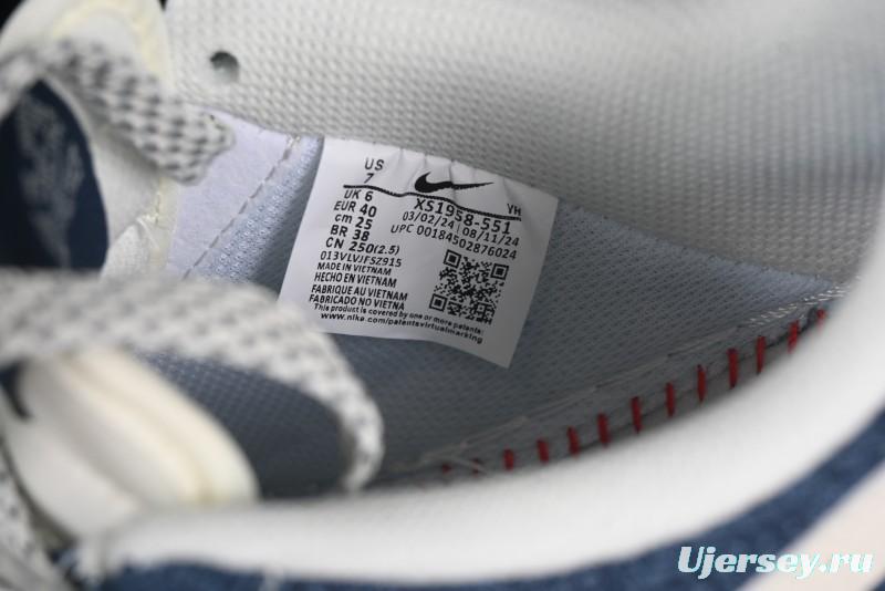 Nike Air Force 1'07 Low LV Collaboration Dark Blue Checkerboard Casual Sneakers - XS1958-551