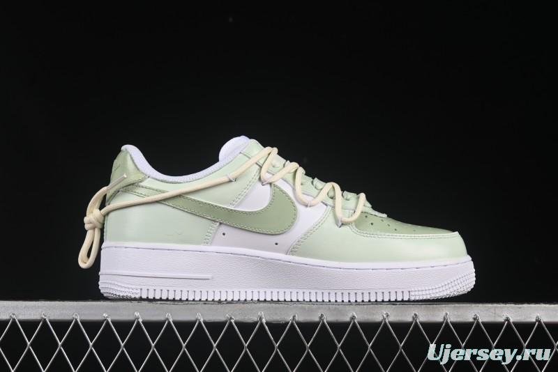 Nike Air Force 1'07 Low "Green Love" 520 Limited Edition Casual Sneakers with Small Green Heart Design - DH2920-111