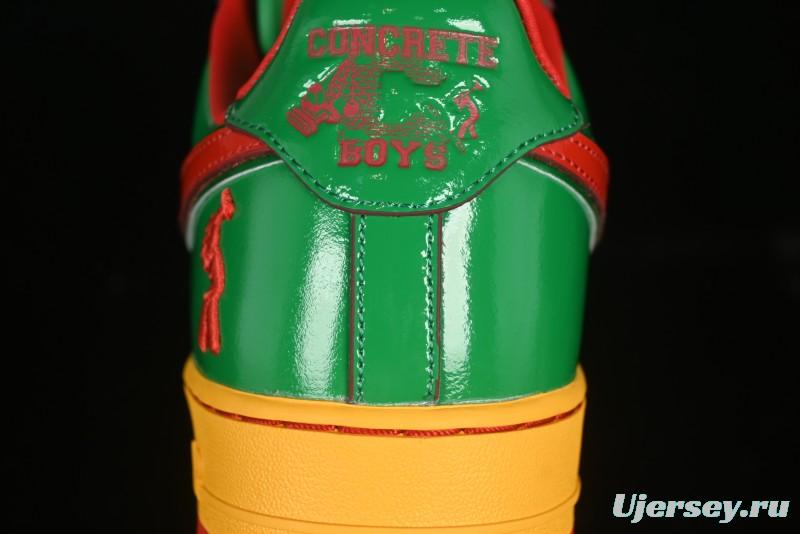 Nike Air Force 1'07 Low Lil Yachty Collaboration Casual Sneakers with Patent Leather and Multicolor Design - IH4383-300