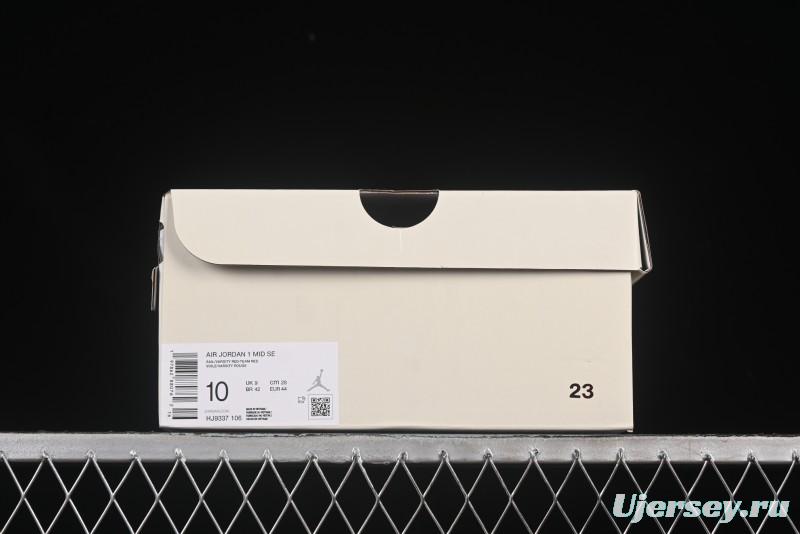 Nike Air Jordan 1 Mid AJ1 China Red Mid-Top Casual Sneakers - HJ9337-106