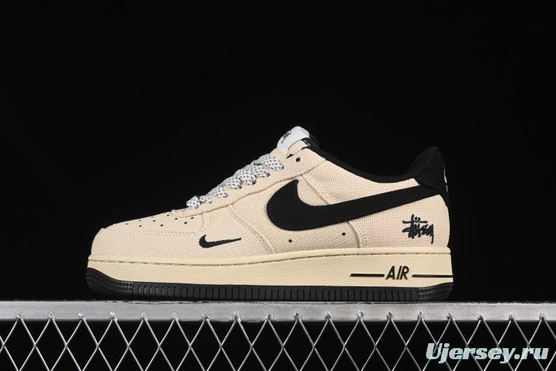 Nike Air Force 1 '07 Low Stussy Collaboration Hemp Low-Top Casual Sneakers - XX3168-153