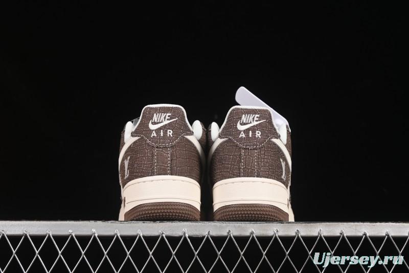 Nike Air Force 1 '07 Low LV Collaboration Beige Grid Casual Sneakers - XS1958-552
