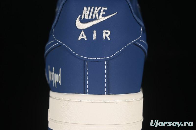 Nike Air Force 1'07 Low FOG Collaboration Beige Blue Ripple Casual Sneakers - KK1988-079