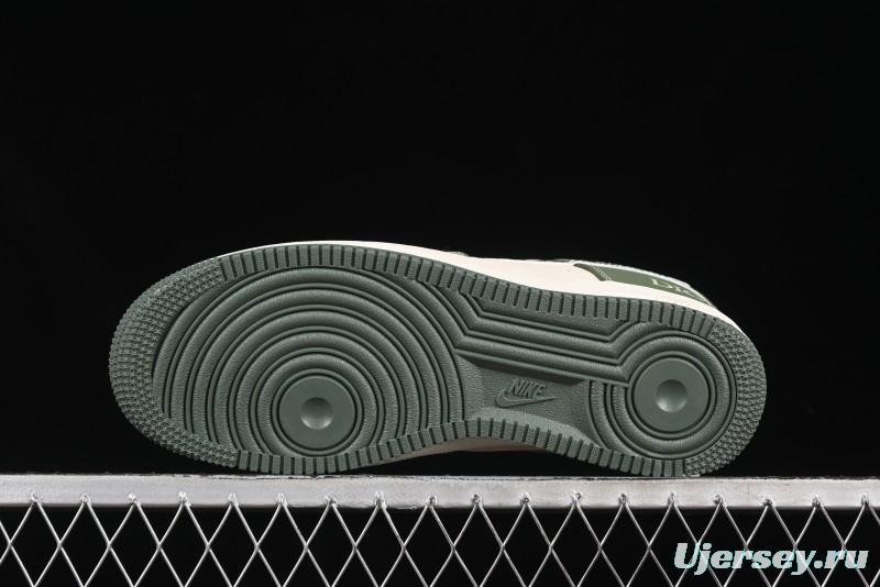 Nike Air Force 1'07 Low Dior Collaboration Dark Green Floral Swoosh Casual Sneakers - KK1988-081