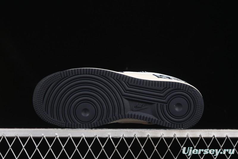 Nike Air Force 1 '07 Low Stussy Collaboration Retro Denim Casual Sneakers - XS1958-578