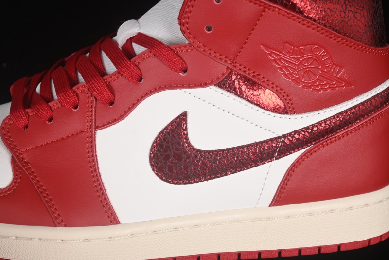 Nike Air Jordan 1 Mid AJ1 China Red Mid-Top Casual Sneakers - HJ9337-106