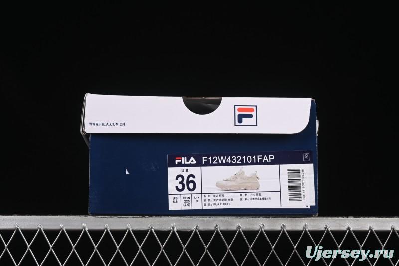 Fila Heritage Fluid Cat Paw 5.0 Vintage Dad Shoes with Lace-Up Design - F12W432101FAP